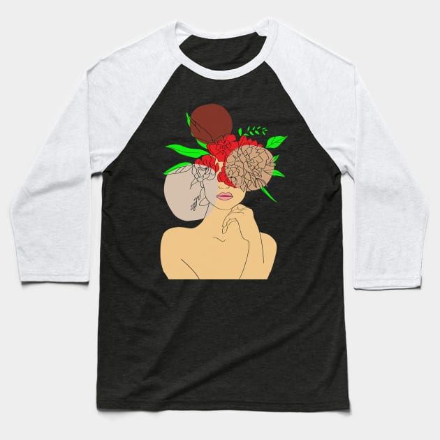 The Flower Woman Baseball T-Shirt by Melisa99